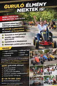 Pedálos gokartozás plakát 2026.