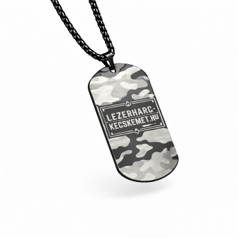 lézerharc dögcédula (dog tag)