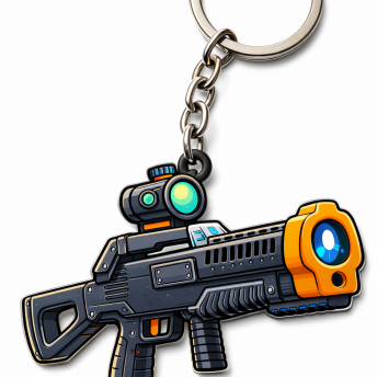 2D lézerfegyveres kulcstartó